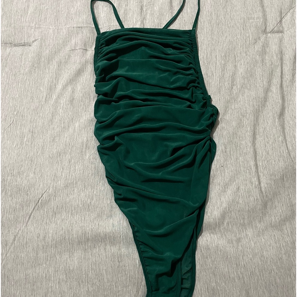 Green tank top bodysuit